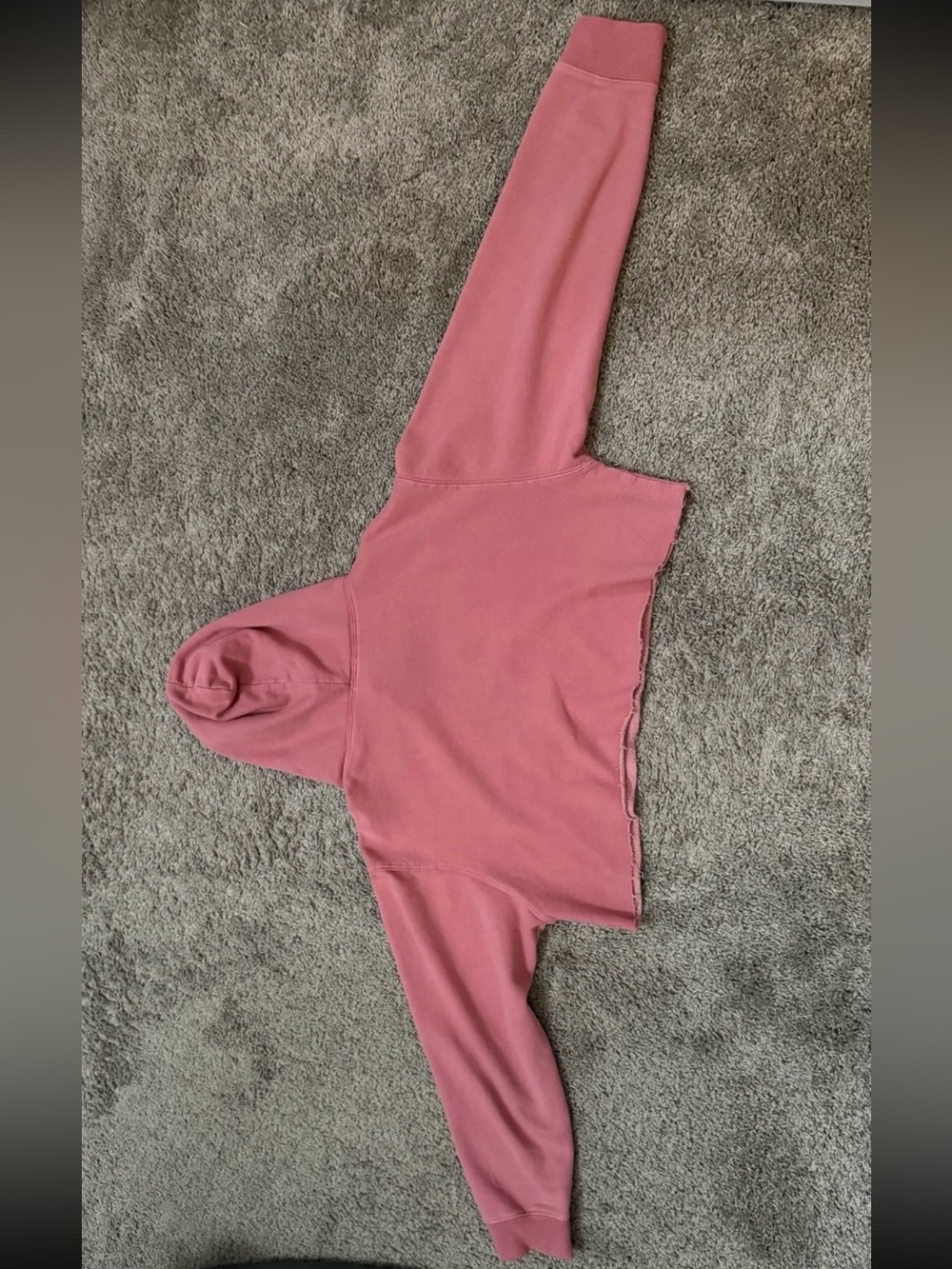 Rare Brandy Melville John Galt Lanikai Cropped Hoodie Pink - Picture 3 of 9